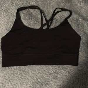 Black lululemon sports bra size 12